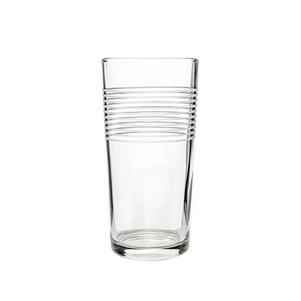 Jogo De Copos 250ml De Vidro Casa Linda Stilo Branco 6 Peças