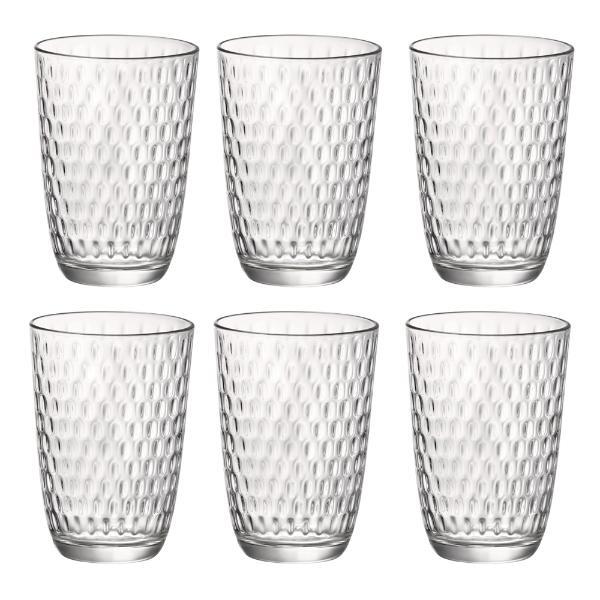 Jogo De Copos Alto Em Vidro Bormioli Rocco Slot 396ml 6 Peças