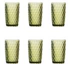 Jogo De Copos Alto Em Vidro Lyor Abacaxi 6 Peças 330ml Verde