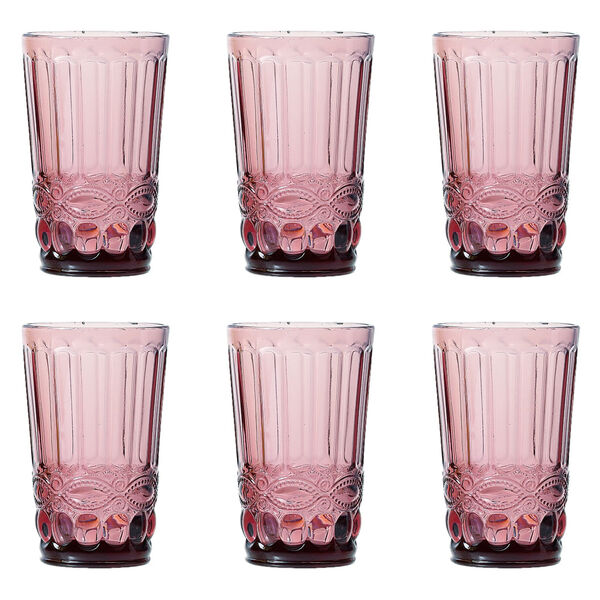 Jogo De Copos Alto Lyor Libélula 330ml 6 Peças Lilás