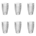 Jogo De Copos Altos De Vidro Lyor Buble 6 Peças 320ml Incolor