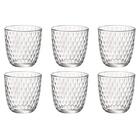 Jogo De Copos Baixo Em Vidro Bormioli Rocco Slot 296ml 6 Peças