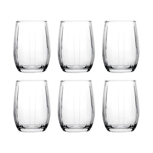 Jogo De Copos Baixos Em Vidro Pasabahçe Linka 380ml 6 Peças