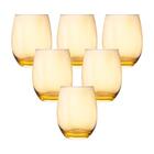 Jogo De Copos De Vidro Ball Âmbar Furta-cor 580ml - Casambien