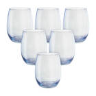 Jogo De Copos De Vidro Ball Azul Espelhado 580ml - Casambient