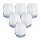 Jogo De Copos De Vidro Ball Azul Espelhado 580ml - Casambient