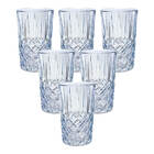 Jogo De Copos De Vidro Lumini Azul Espelhado 380ml - Casambie