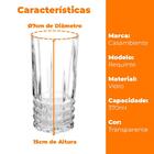 Jogo De Copos De Vidro Transparente 6 Peças