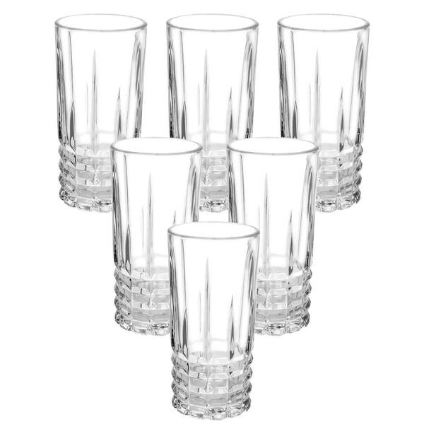 Jogo De Copos De Vidro Transparente 6 Peças