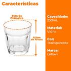 Jogo De Copos De Vidro Transparente Atlanta 9 Peças 250ml - L