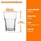 Jogo De Copos De Vidro Transparente Chicago 3 Peças 350ml - L