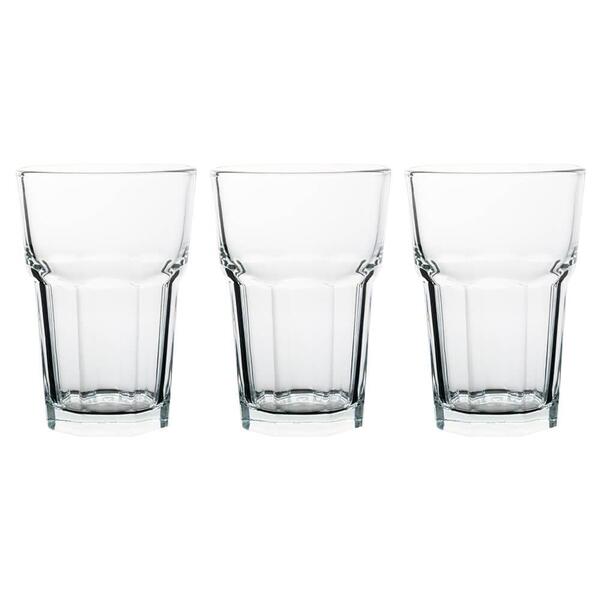 Jogo De Copos De Vidro Transparente Chicago 3 Peças 350ml - L