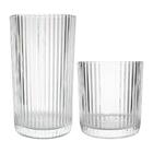 Jogo De Copos De Vidro Transparente Graffiato Long Drink E Ba