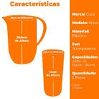 Jogo De Copos E Jarra 5 Peças Wave Transparente - Coza