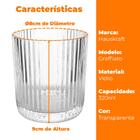 Jogo De Copos E Jarra De Vidro Transparente Graffiato 7 Peças
