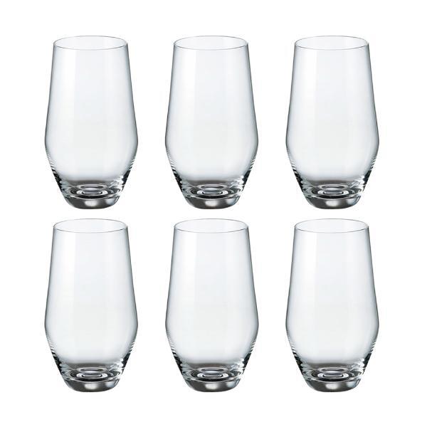 Jogo De Copos Em Cristal Ecológico Bohemia Grus 400ml 6 Peças