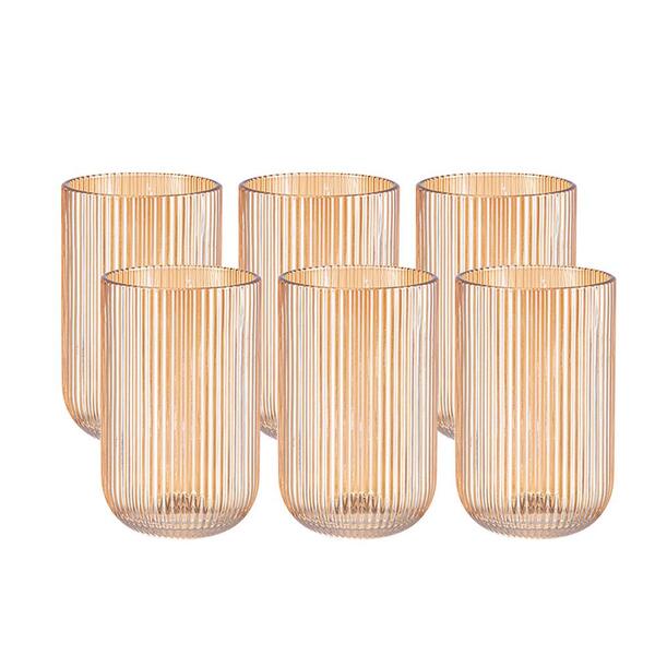 Jogo De Copos Em Vidro L'hermitage Cameratta 425ml 6 Peças Am