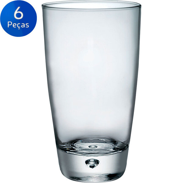 Jogo De Copos Long Drink Luna 450ml 6 Peças - Bormioli Rocco