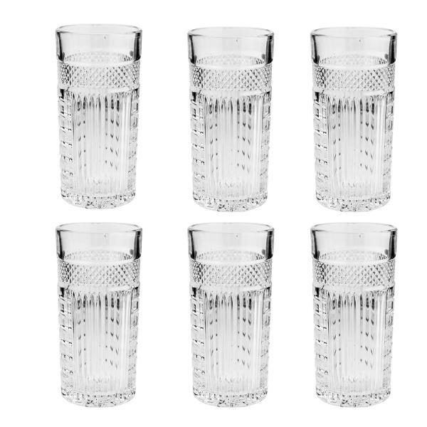 Jogo De Copos Lonk Em Cristal Lyor Santorini 6 Peças 215ml