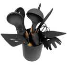 Jogo De Cozinha 12 Peças Silicone Madeira Espatula Fouet Conc