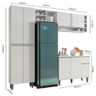 Jogo De Cozinha Compacta  Com Um Balcão Para Pia Sem Tampo -