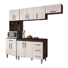 Jogo De Cozinha Modulada 5 Peças Clara 240 Cm Castanho/avelã