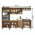 Jogo De Cozinha Modulada Karen 05 Módulos Malbec Avelã