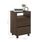 Jogo De Criado Com Rodízios Nadi Marrom