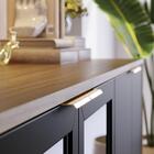 Jogo De Cristaleira E Buffet Lucca Preto Noce