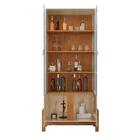 Jogo De Cristaleira E Rack Freiburg Champagne/cedro