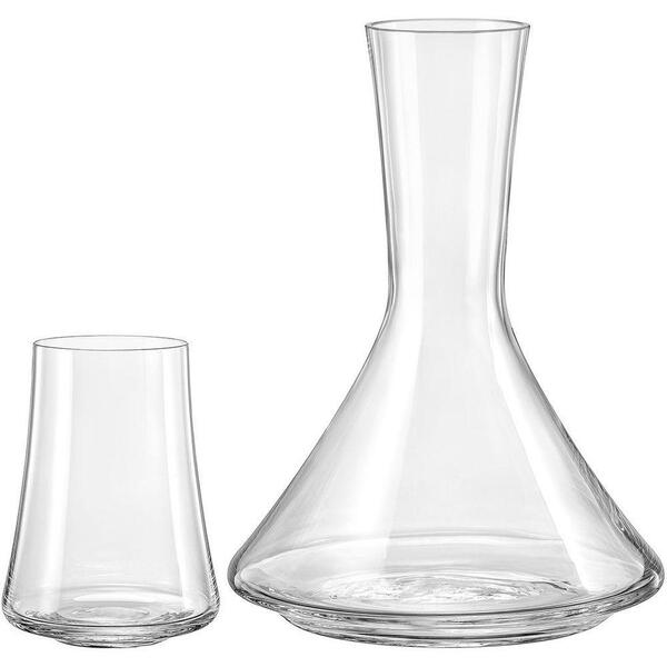 Jogo De Decanter E Copos 1,4l-400ml De Cristal Luxo 3 Peças