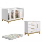 Jogo De Duarto Infantil Cômoda 4355 Com 4 Gavetas E Berço Ame
