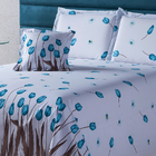 Jogo De Enxoval Floral 5 Pçs Queen Branco E Azul Casen