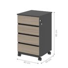 Jogo De Escitório Happy Nogueira Preto