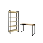 Jogo De Escritorio Estante E Escrivaninha Ade Natura Preto