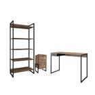 Jogo De Escritório Vênus Castanho Preto