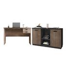 Jogo De Escrivaninha 120 E Balcão Psycho Castanho Preto