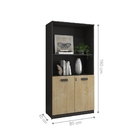 Jogo De Escrivaninha E Armário Atletic Natura/preto