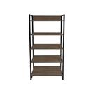 Jogo De Escrivaninha Em L E Estante Bilbao Castanho/preto