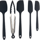 Jogo De Espátulas E Pegador Para Salada Em Silicone Resistent