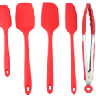Jogo De Espátulas E Pegador Para Salada Em Silicone Resistent