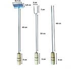 Jogo De Espeto Churrasco 49 Cm 2 Duplos 2 Simples + Suporte