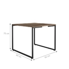 Jogo De Estante E Mesa Minimalista Osíris Castanho Preto