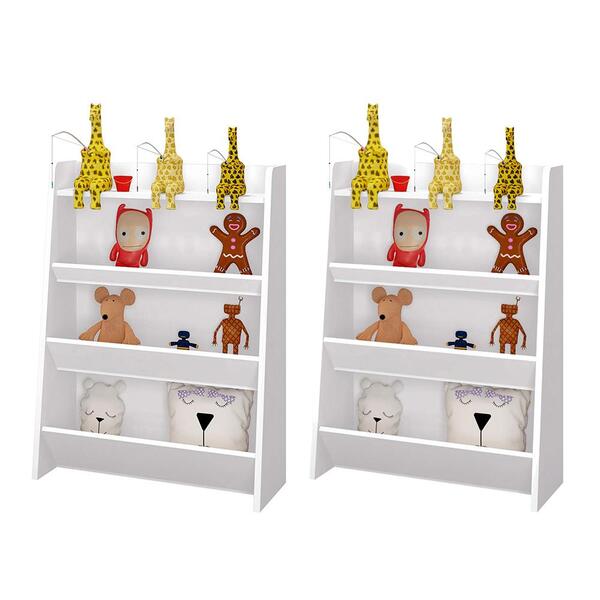 Jogo De Estante Para Brinquedos Budapeste Branco