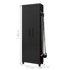 Jogo De Estantes Multiuso Cordoba Preto Fosco Carvalho Rustico