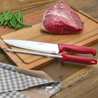 Jogo De Facas 4 Peças Em Aço Inox Com Cabos Vermelhos Conjunt