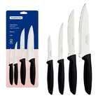 Jogo De Facas 4 Peças Plenus Preto Tramontina