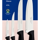 Jogo De Facas 4 Peças Plenus Preto Tramontina