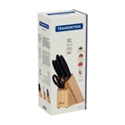 Jogo De Facas 6 Peças Plenus Preto Sortidos Com Laminas Aco I