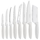 Jogo De Facas 8 Pcs Plenus Off White Sortidos Com Laminas Aco